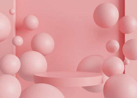 3D rendering simple product backgroundの写真素材