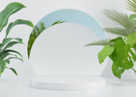 3D rendering simple product backgroundの写真素材