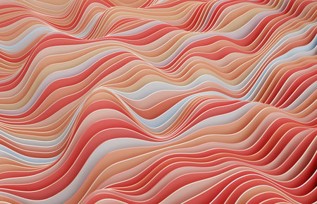3D rendering wave pattern abstract backgroundの写真素材
