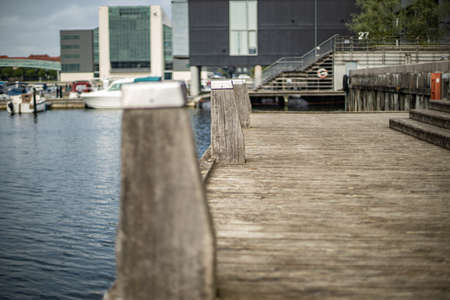 modern area by the waterfrontの写真素材