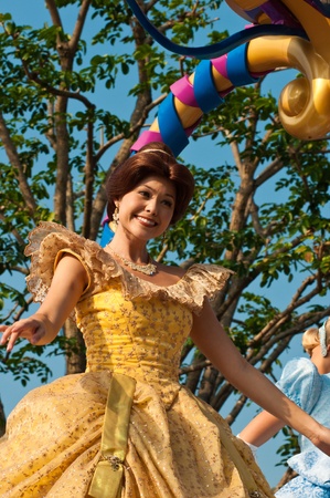 Disneyland Hongkong, 23 October 2011, Disney cartoon paradeのeditorial素材
