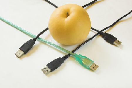 fruit and computer