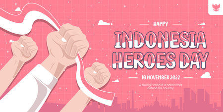 Indonesian national heroes dayのイラスト素材