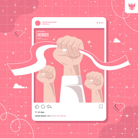 Indonesian national heroes dayのイラスト素材