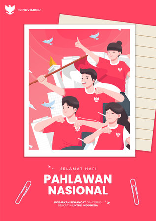 Indonesian national heroes dayのイラスト素材