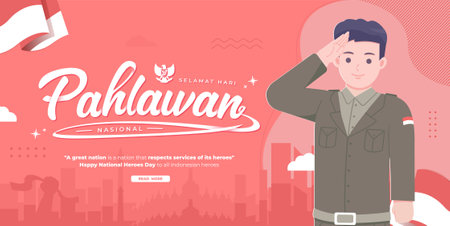 Indonesian national heroes dayのイラスト素材
