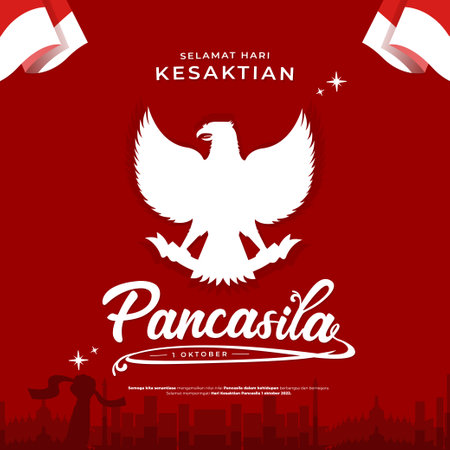 Hari kesaktian pancasila sanctity dayのイラスト素材