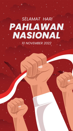 Indonesian national heroes dayのイラスト素材