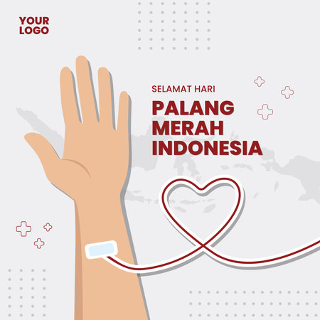 Indonesian Red Cross Dayのイラスト素材