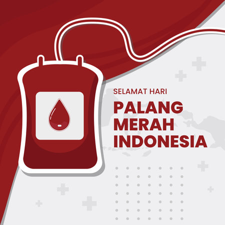 Indonesian Red Cross Dayのイラスト素材