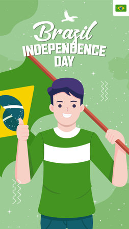 Brazil independence day concept illustrationのイラスト素材