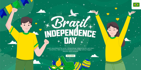 Brazil independence day concept illustrationのイラスト素材