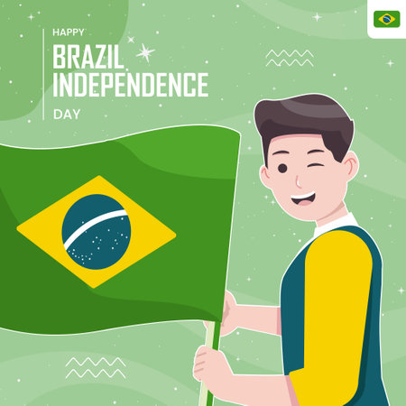 Brazil independence day concept illustrationのイラスト素材