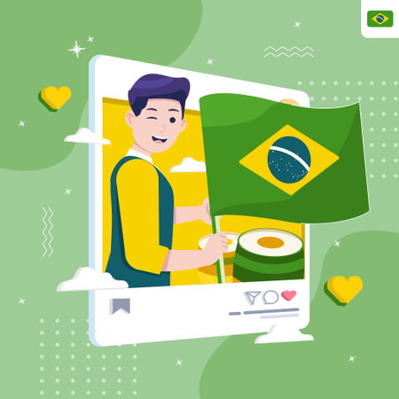 Brazil independence day concept illustrationのイラスト素材