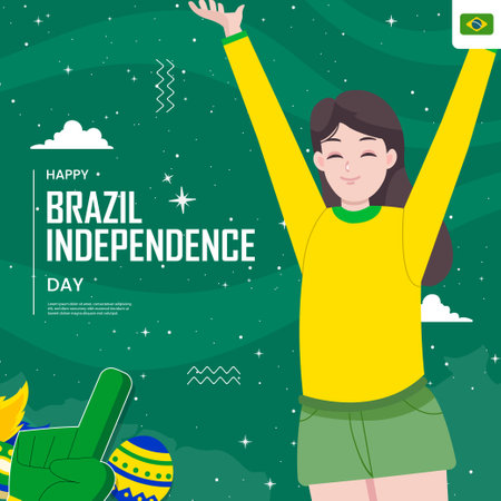 Brazil independence day concept illustrationのイラスト素材