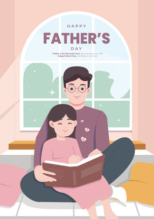 Father's day vector concept illustrationのイラスト素材