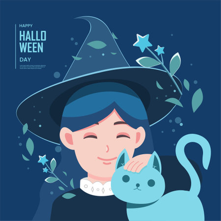 Happy Halloween day concept illustrationのイラスト素材