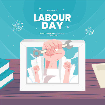 Labour day concept illustrationのイラスト素材