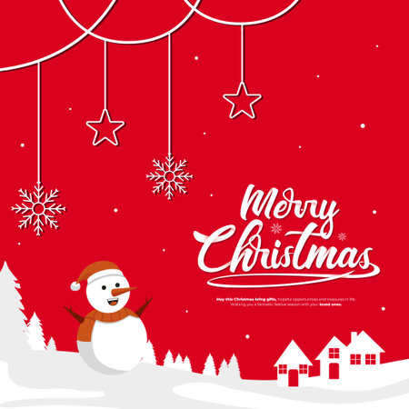 Christmas with lettering concept backgroundのイラスト素材