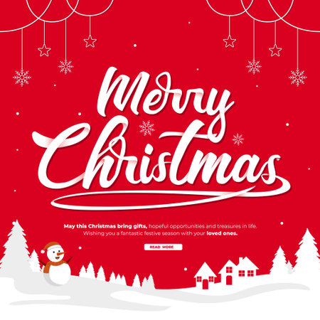 Christmas with lettering concept backgroundのイラスト素材