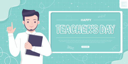 Teacher day concept illustrationのイラスト素材