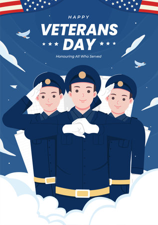 Veterans day vector concept illustrationのイラスト素材
