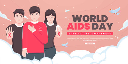World Aids Day vector concept illustrationのイラスト素材