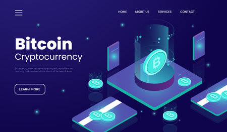 Bitcoin cryptocurrencyのイラスト素材