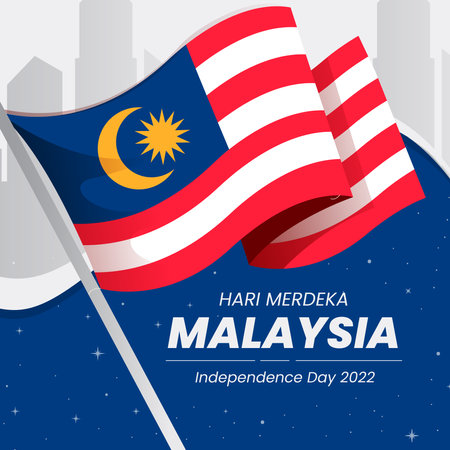 Malaysia independence dayのイラスト素材
