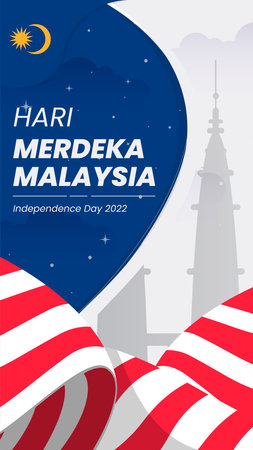 Malaysia independence dayのイラスト素材