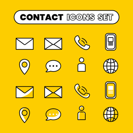 Business and marketing flat icons setのイラスト素材