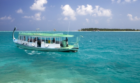 Maldives Sky, Sea & boatのeditorial素材