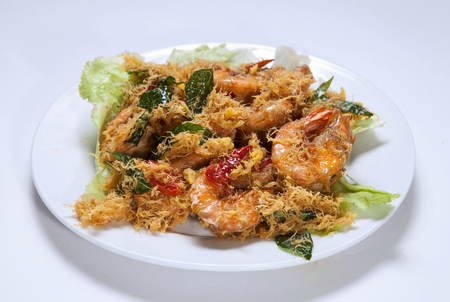 fried prawnの写真素材