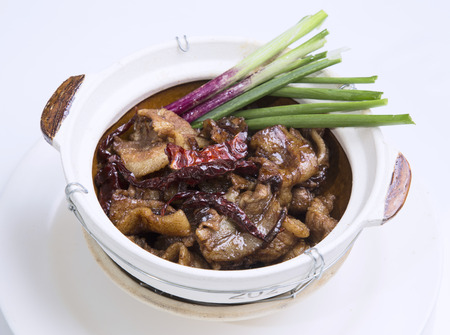 claypot chicken, asian chickenの写真素材