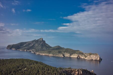 view from small island in the mediterranean sea, great and incredible landscapes full of emotion and calm, blue water and clear sky.の写真素材