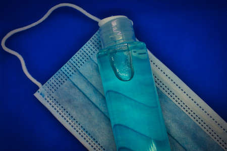 mask and gel products against virusの写真素材