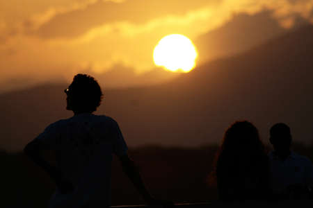 Sunset from the coastal strip of Panama