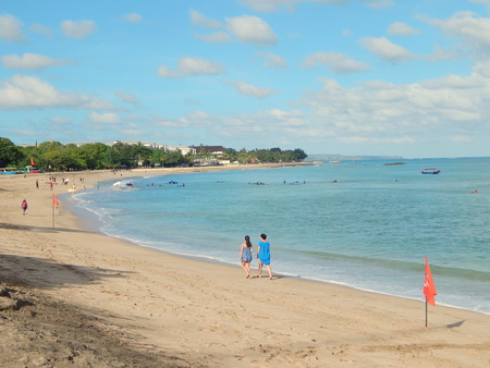 kuta beach bali in the morningの写真素材