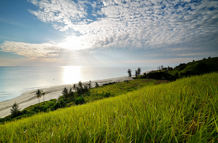 Beautiful beach Morimbou Kudatの写真素材
