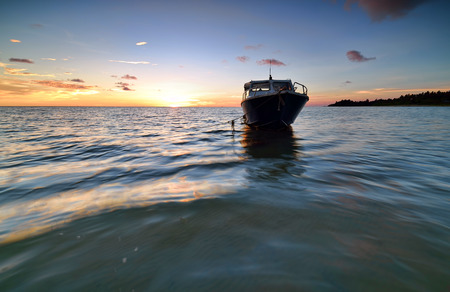 beautiful sunset at the beach Torongkunganの写真素材