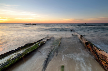 beautiful sunset at the beach Torongkunganの写真素材
