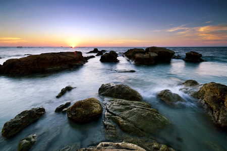 beautiful sunset; Sabah Borneoの写真素材