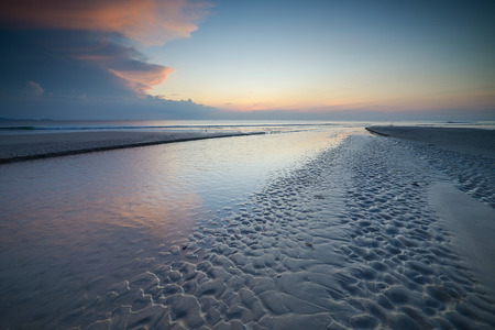 Seascape during sundown. Beautiful natural summer seascape.の写真素材