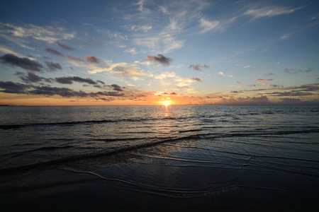 the colourful sunset in the eveningの写真素材