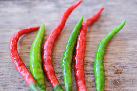Close up of red hot chili peppersの写真素材
