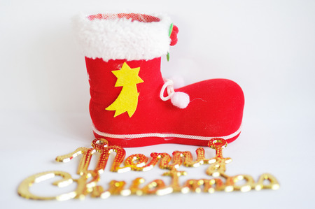 Christmas decoration isolated whiteの写真素材