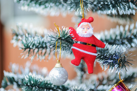Christmas decoration on abstract background,vintage filter,soft focusの写真素材