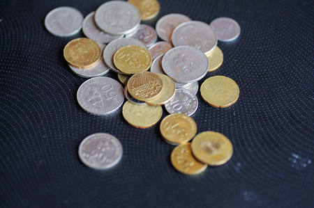 Coins of Malaysia. Malaysian sen coins.の写真素材
