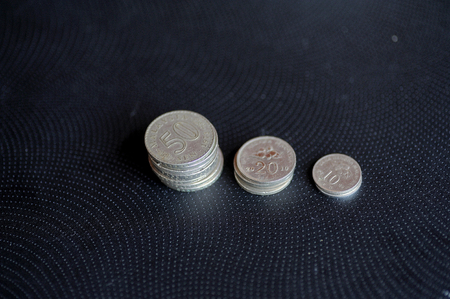 Coins of Malaysia. Malaysian sen coins.の写真素材