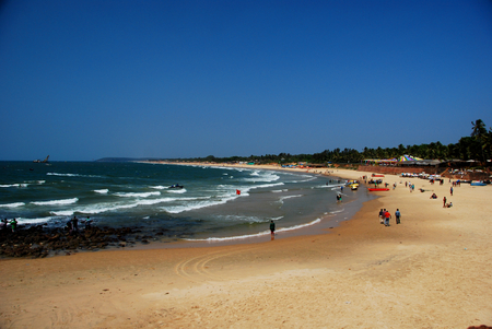 Sinquerim beach in Candolim, Goa, Indiaの写真素材